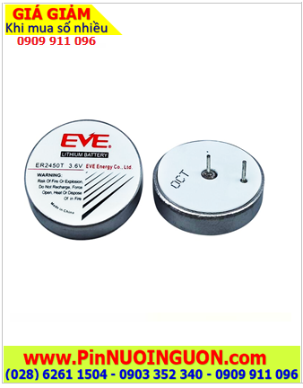 EVE ER2450T; Pin nuôi nguồn EVE ER2450T (mã tương đương TL-5186) lithium 3.6v 400mAh chính hãng